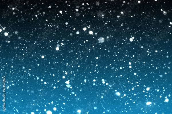 Fototapeta Gradient Dark Blue abstract background with snow
