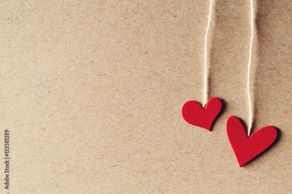 Obraz Handmade small paper hearts