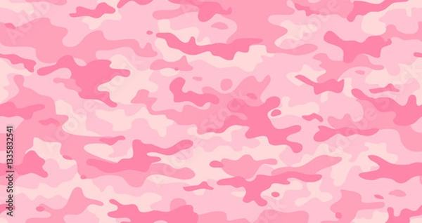 Obraz Pink texture military camouflage repeats seamless army hunting background print. Girly Camo.