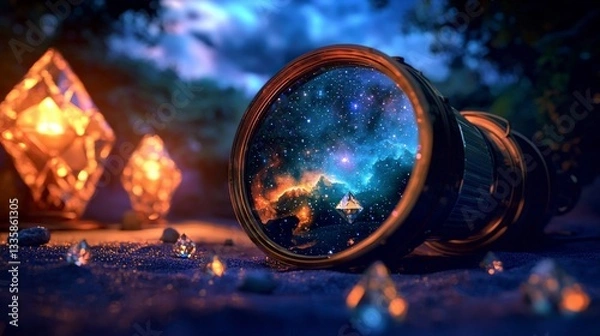 Fototapeta Cosmic Kaleidoscope  Telescope Reflecting Nebula   Stars