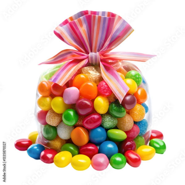 Fototapeta colorful candy in a glass jar