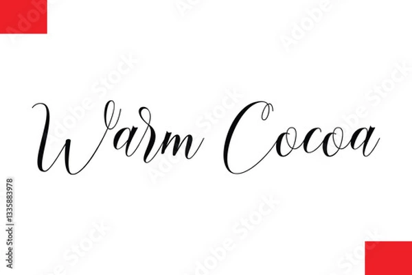 Fototapeta  Warm Cocoa Typography Christmas Text