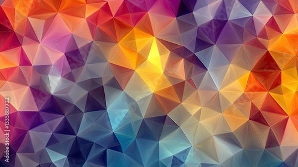 Obraz Abstract colorful triangular background design for graphic or website use