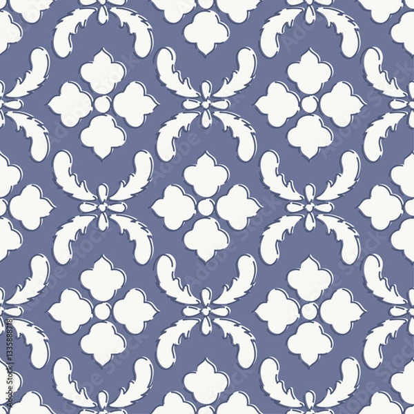Fototapeta Hashtag CADS traditional block print pattern. EPS file format. 