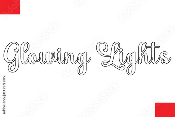 Fototapeta  Glowing Lights Typography Christmas Text