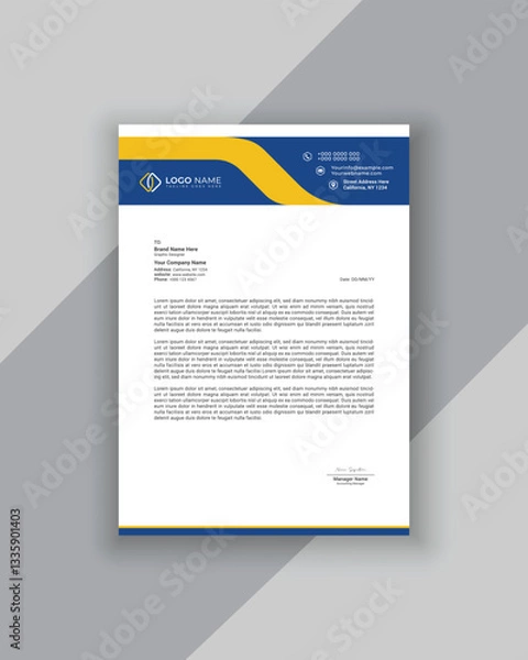 Obraz business Letterhead template