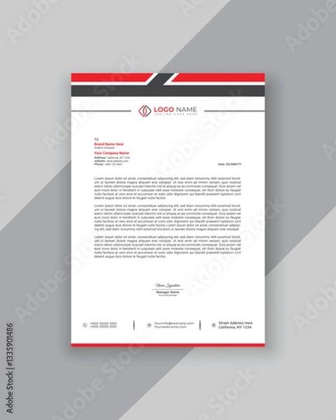 Obraz Modern letterhead design template