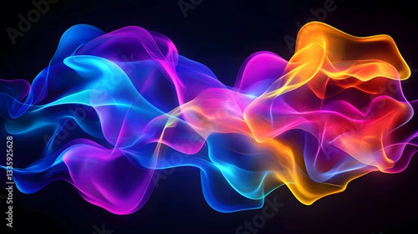 Obraz High-saturation gradient animated light effect background image