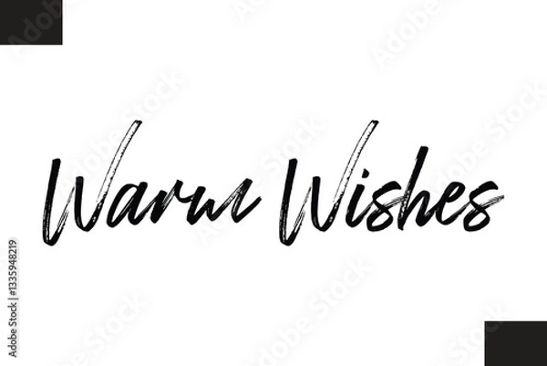 Fototapeta Stylish Cursive Typography Christmas Text  Warm Wishes