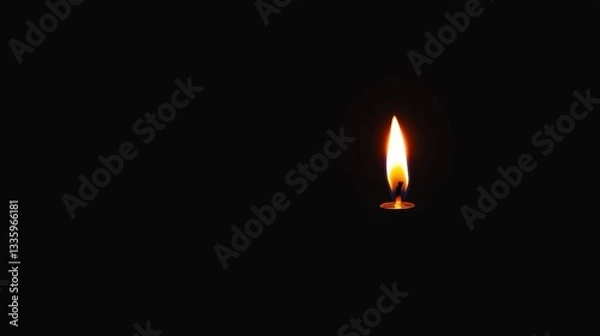 Obraz A single candle flame illuminates the darkness.