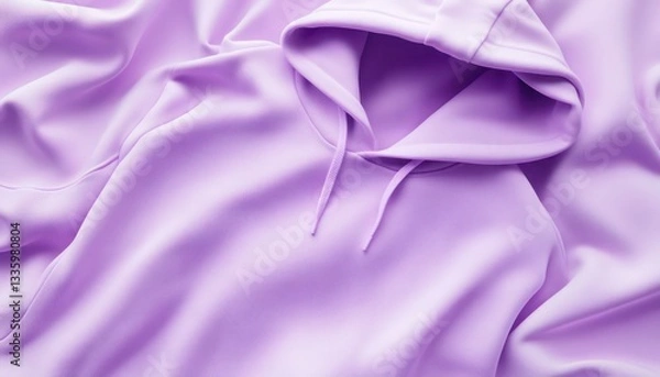 Obraz Soft lavender hoodie mockup displayed with precise texture details on fabric