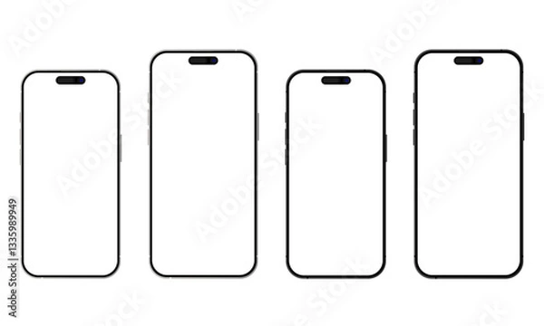 Obraz iPhone スマートフォン ディスプレイ フレーム ベクター素材 (16)