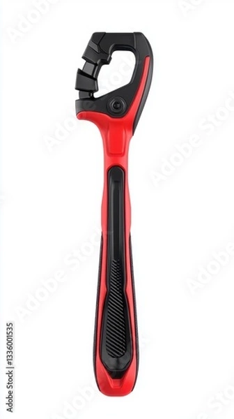 Fototapeta Red and Black Adjustable Wrench with Ergonomic Grip