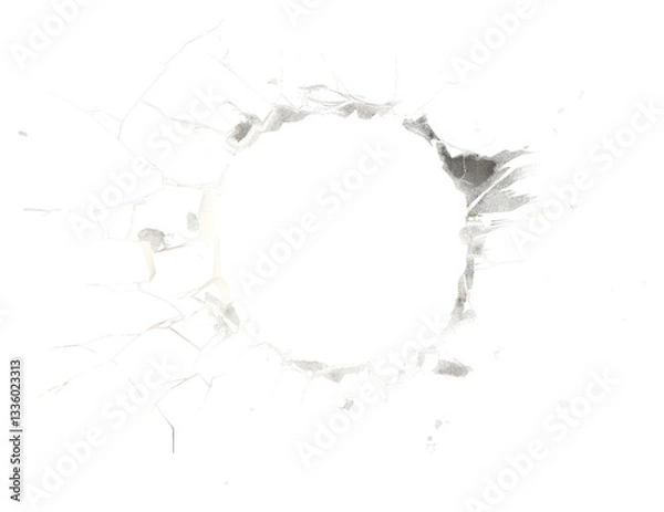 Obraz PNG Shattered hole outdoors wedding person.