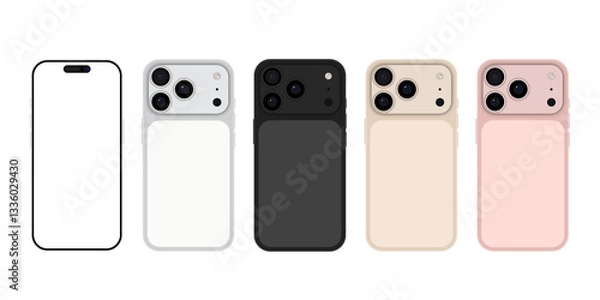 Obraz iPhone スマートフォン 背面 ベクター素材 (17)