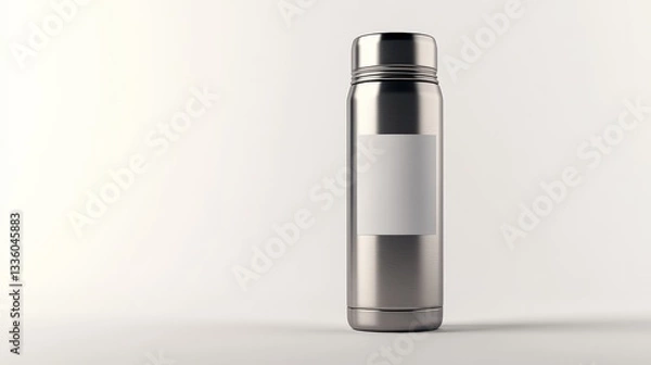 Fototapeta Thermal flask product showcase studio product photography minimalist close-up modern design