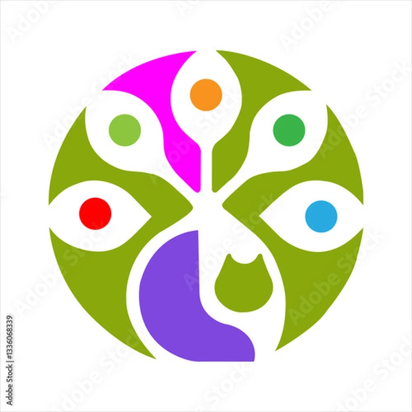 Obraz geometric design with geometric icon