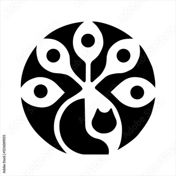 Obraz geometric design with geometric icon