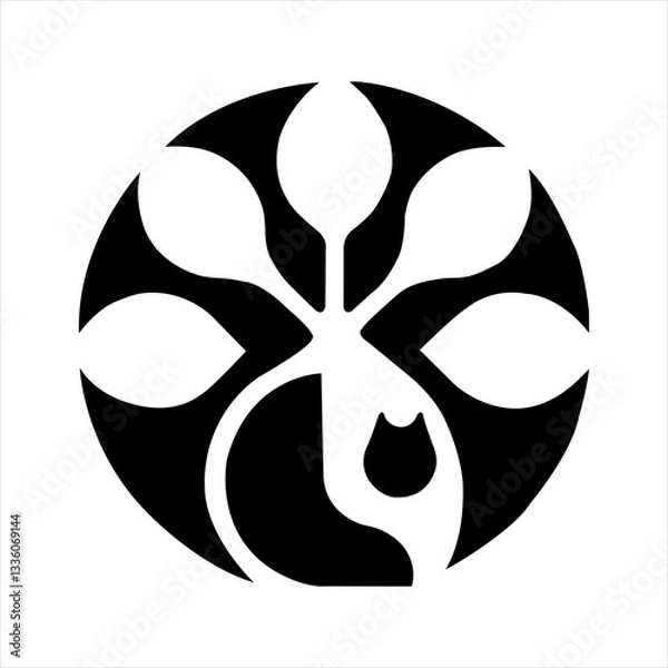 Obraz geometric design with geometric icon