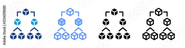 Fototapeta Markle Tree icon set multiple style collection