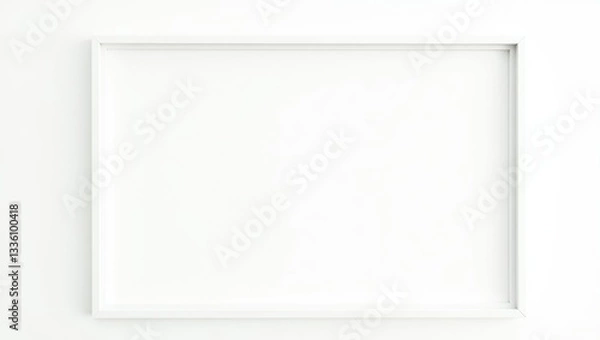 Fototapeta "Minimalist White Frame – Contemporary Geometric Composition with Clean Lines"