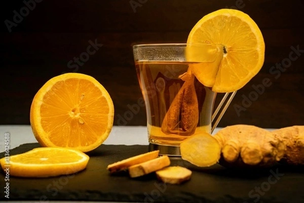 Fototapeta lemon and ginger