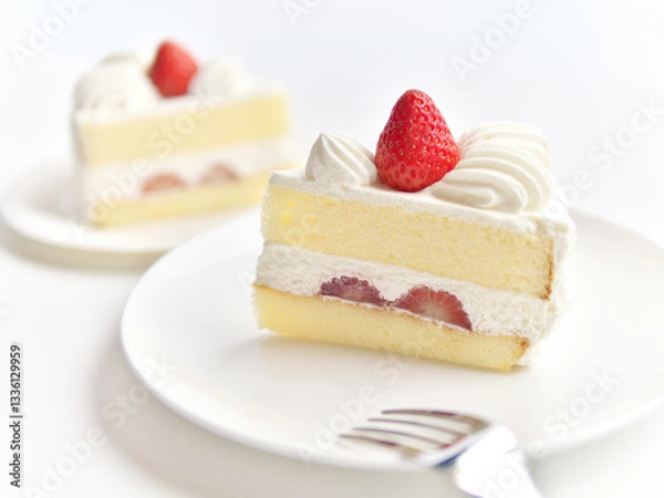 Obraz いちごのショートケーキ