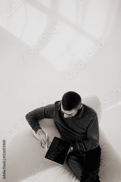 Fototapeta young man in a suit