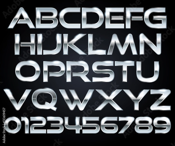 Fototapeta Chrome letters