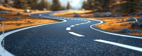 Fototapeta Roadmap strategy timeline business growth theme 3D render complementary color scheme