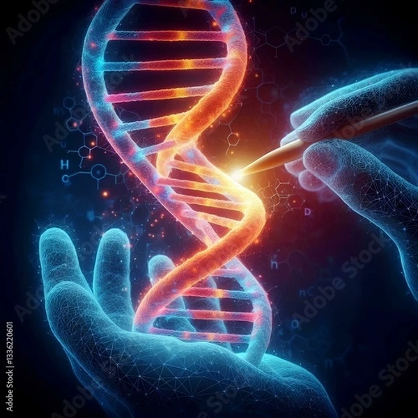 Fototapeta 
graphical representation with artistic details of the DNA molecule 73