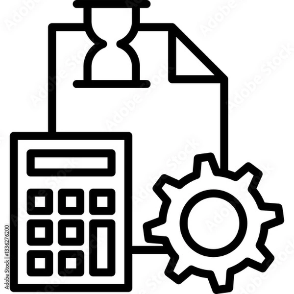 Fototapeta Estimation line icon