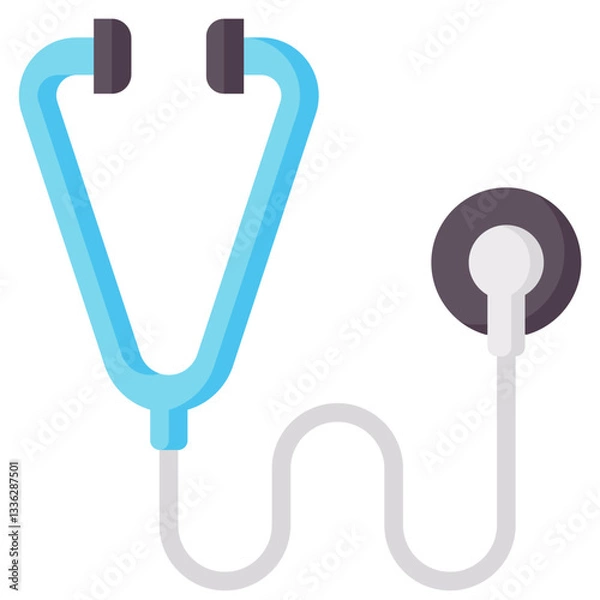 Fototapeta stethoscope vector flat icon