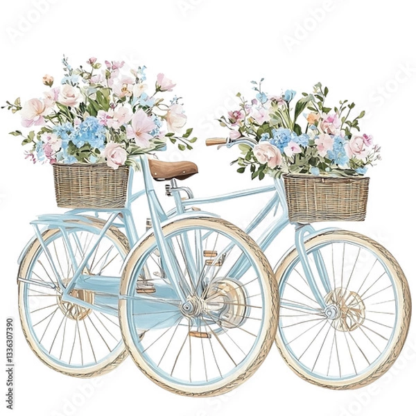 Obraz bicycle and flowers
