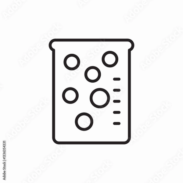 Obraz Medical sample test tube icon vector sign