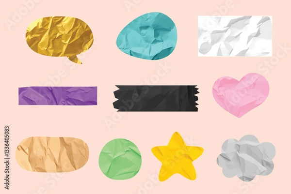 Fototapeta Crumpled Papers