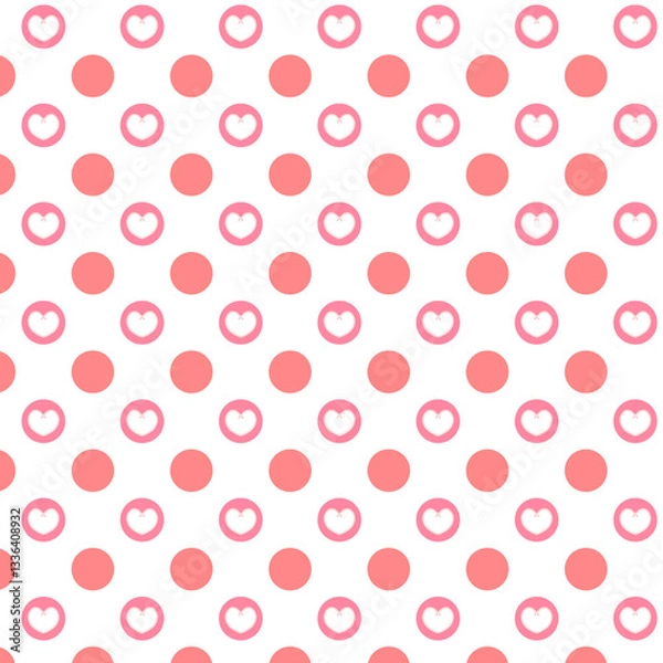 Fototapeta red polka dots pattern