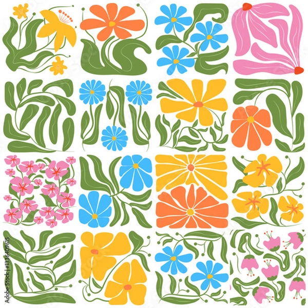 Fototapeta Organic Tileable Flower