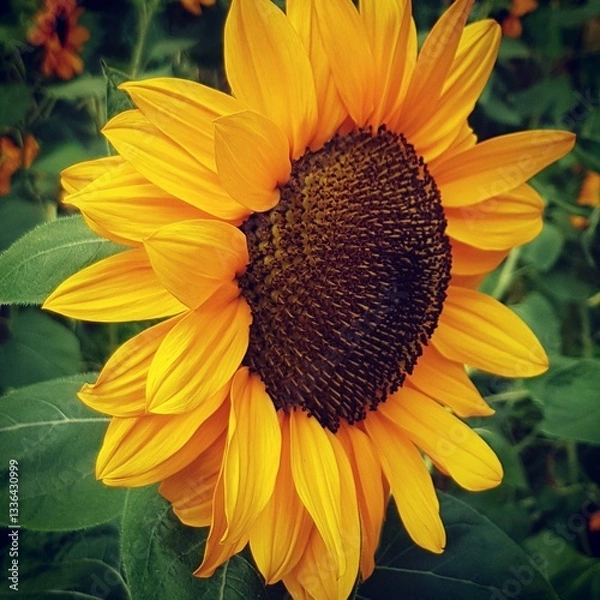 Fototapeta Sunflower in Spring in a garden