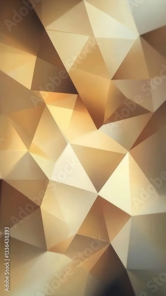 Obraz Golden Geometric Polygonal Design for Modern Architecture