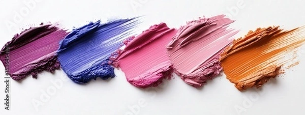 Obraz eye shadow strokes texture. Selective focus.