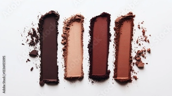 Obraz eye shadow strokes texture. Selective focus.