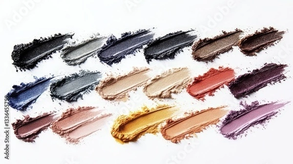 Obraz eye shadow strokes texture. Selective focus.