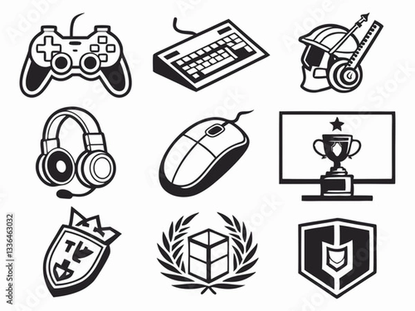 Obraz Set of Gaming and Esports Icons