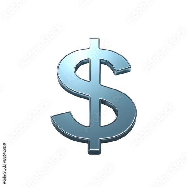Obraz dollar sign isolated on white