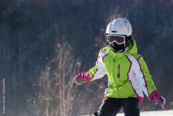 Obraz The young mountain skier