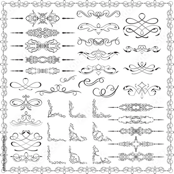 Fototapeta Ornate splendid design elements