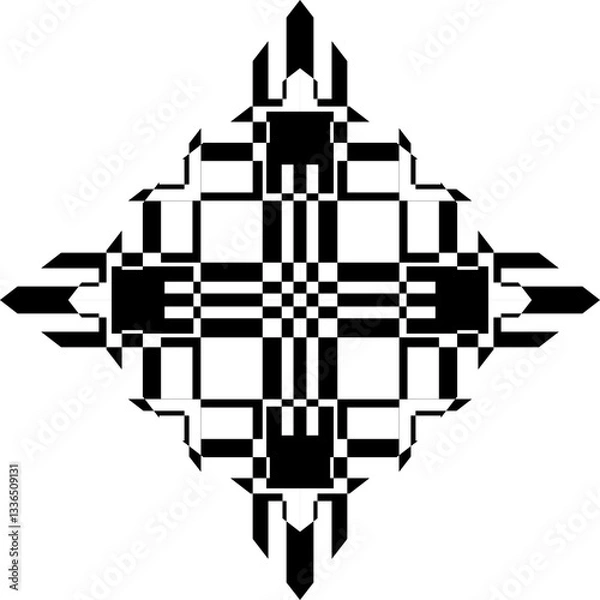 Fototapeta black and white seamless pattern wallpaer symbel arrow love game heart pixel computer. 