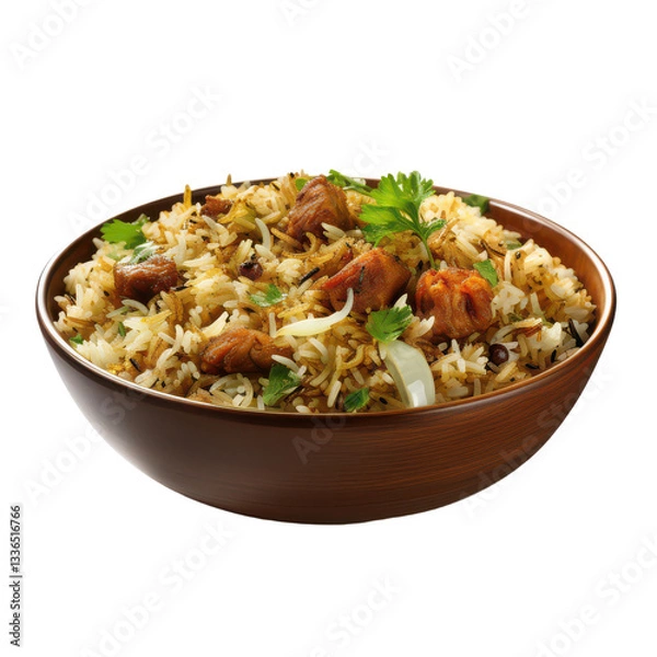 Obraz Chicken Biryani isolated on transparent background