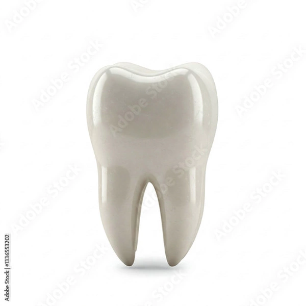 Fototapeta tooth on white background